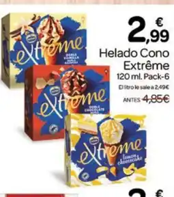 Supermercados El Jamón EXTREME Helado Cono oferta