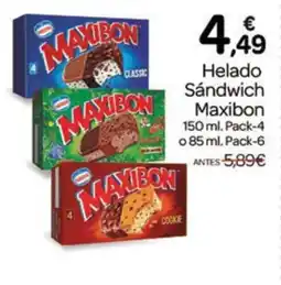 Supermercados El Jamón MAXIBON Helado Sándwich oferta
