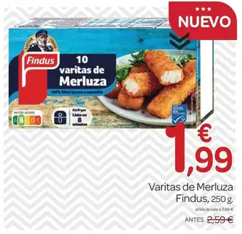 Supermercados El Jamón FINDUS Varitas de Merluza oferta