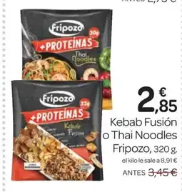 Supermercados El Jamón FRIPOZO Kebab Fusion o Thau Noodles oferta