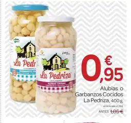 Supermercados El Jamón LA PEDRIZA Alubias o Garbanzos Cocidos oferta