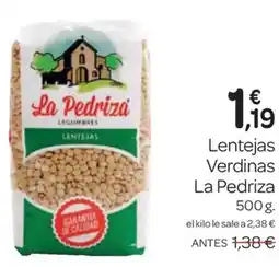 Supermercados El Jamón LA PEDRIZA Lentejas Verdinas oferta