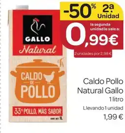 Supermercados El Jamón GALLO Caldo Pollo Natural oferta