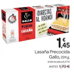 Supermercados El Jamón GALLO Lasaña Precocida oferta