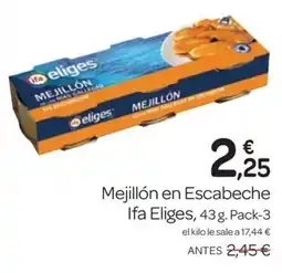 Supermercados El Jamón IFA ELIGES Mejillón en Escabeche oferta