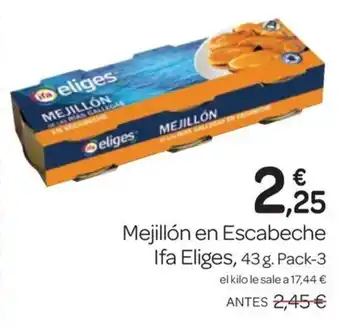 Supermercados El Jamón IFA ELIGES Mejillón en Escabeche oferta
