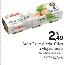 Supermercados El Jamón IFA ELIGES Atún Claro Aceite Oliva oferta