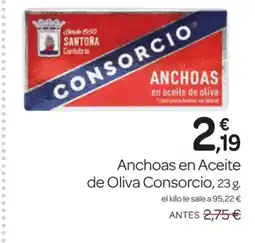 Supermercados El Jamón CONSORCIO Anchoas en Aceite de Oliva oferta