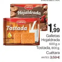 Supermercados El Jamón CUETARA Galletas Hojaldrada oferta