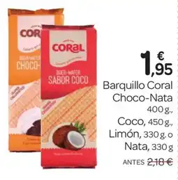 Supermercados El Jamón Barquillo Coral Choco-Nata oferta