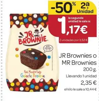 Supermercados El Jamón JR Brownies o MR Brownies oferta