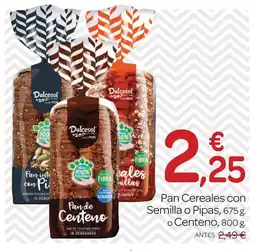 Supermercados El Jamón Pan Cereales con Semilla o Pipas o Centeno oferta