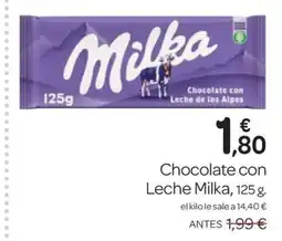 Supermercados El Jamón MILKA Chocolate con Leche oferta
