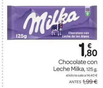 Supermercados El Jamón MILKA Chocolate con Leche oferta