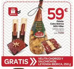 Supermercados El Jamón VILLAR Paleta Cebo Ibérica oferta