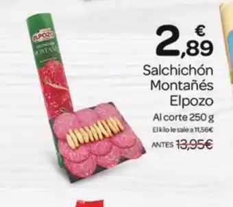 Supermercados El Jamón ELPOZO Salchichón Montañés oferta