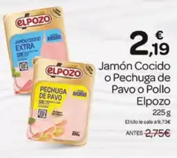 Supermercados El Jamón ELPOZO Jamón Cocido o Pechuga de Pavo o Pollo oferta