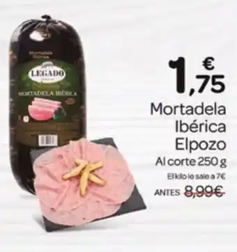 Supermercados El Jamón ELPOZO Mortadela Ibérica oferta