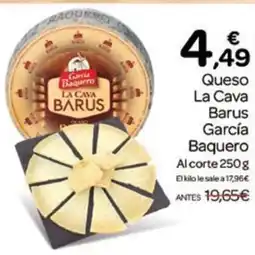 Supermercados El Jamón GARCIA BAQUERO Queso La Cava Barus oferta
