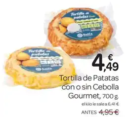 Supermercados El Jamón Tortilla de Patatas con o sin Cebolla Gourmet oferta