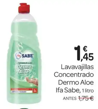 Supermercados El Jamón IFA SABE Lavavajillas Concentrado Dermo Aloe oferta