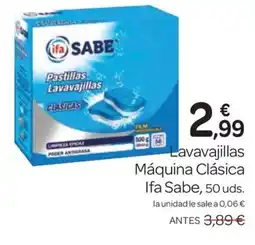 Supermercados El Jamón IFA SABE Lavavajillas Máquina Clásica oferta