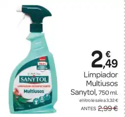 Supermercados El Jamón SANYTOL Limpiador Multiusos oferta