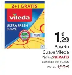 Supermercados El Jamón VILEDA Bayeta Suave oferta