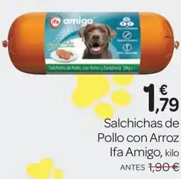 Supermercados El Jamón IFA AMIGO Salchichas de Pollo con Arroz oferta