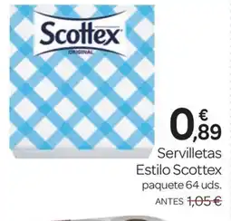 Supermercados El Jamón SCOTTEX Servilletas Estilo oferta