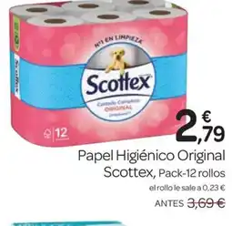 Supermercados El Jamón SCOTTEX Papel Higiénico Original oferta
