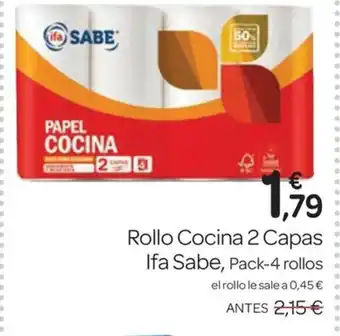 Supermercados El Jamón IFA SABE Rollo Cocina 2 Capas oferta