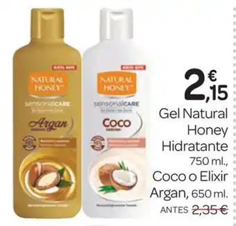 Supermercados El Jamón Gel Natural Honey Hidratante oferta