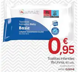 Supermercados El Jamón IFA UNNIA Toallitas Infantiles oferta