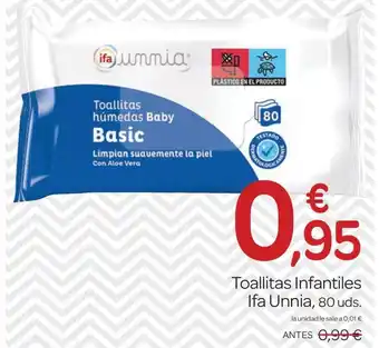 Supermercados El Jamón IFA UNNIA Toallitas Infantiles oferta