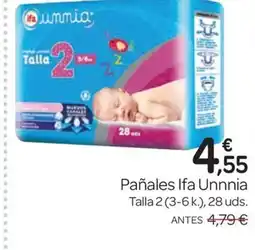 Supermercados El Jamón IFA UNNIA Pañales oferta