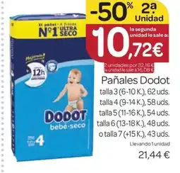 Supermercados El Jamón DODOT Pañales oferta