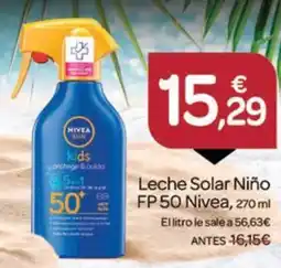 Supermercados El Jamón NIVEA Leche Solar Niño FP 50 oferta