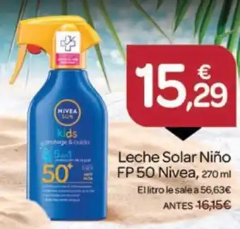 Supermercados El Jamón NIVEA Leche Solar Niño FP 50 oferta