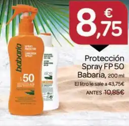 Supermercados El Jamón BABARIAProtección Spray FP 50 oferta