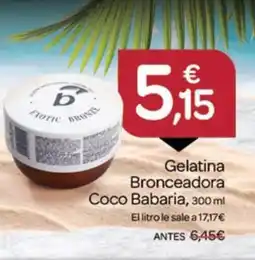 Supermercados El Jamón BABARIA Gelatina Bronceadora Coco oferta
