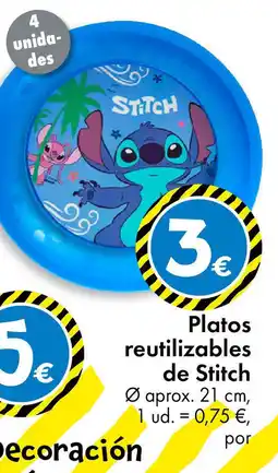 TEDi Platos reutilizables de Stitch oferta
