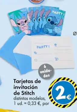 TEDi Tarjetas de invitación de Stitch oferta