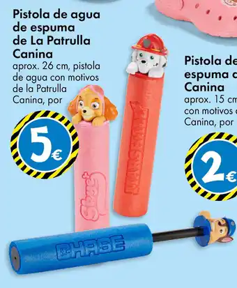 TEDi Pistola de agua de espuma de La Patrulla Canina oferta