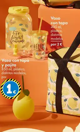 TEDi Vaso con tapa y pajita oferta