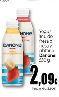 Unide Supermercados DANONE Yogur líquido fresa o fresa y platano oferta