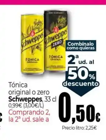 Unide Supermercados SCHWEPPES Tónica original o zero oferta