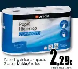 Unide Supermercados UNIDE Papel higiénico compacto 2 capas oferta