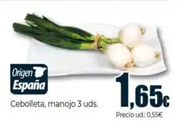 Unide Supermercados Cebolleta, Cebolleta, manojo 3 uds. oferta