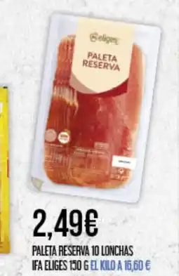 Claudio Paleta reserva 10 lonchas oferta